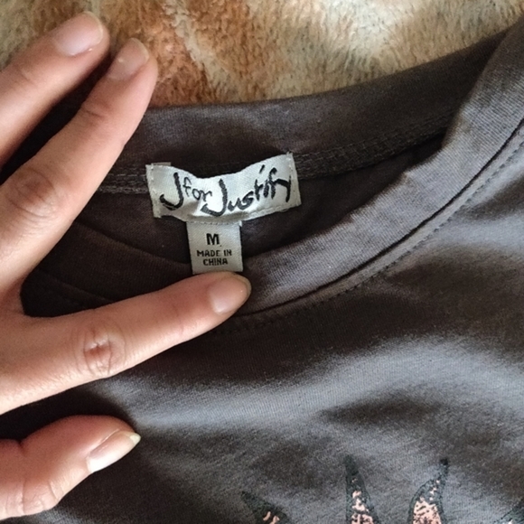 NWOT J for Justify Gray Tee Shirt Dress Size M - Picture 3 of 4